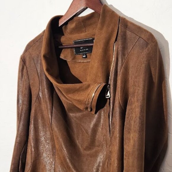 BNCI by Blanc Noir Women's Faux Leather Full Zip Jacket in size Large - Picture 2 of 4